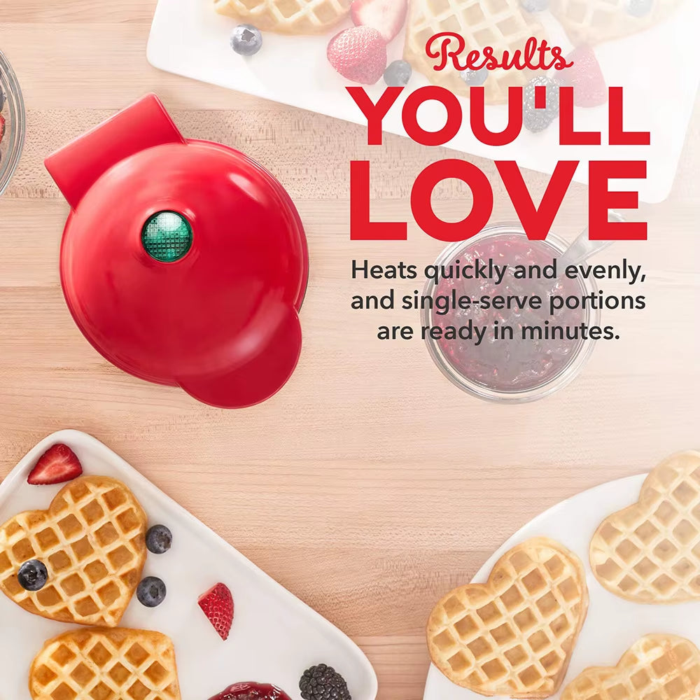 Mini Heart Waffle Maker