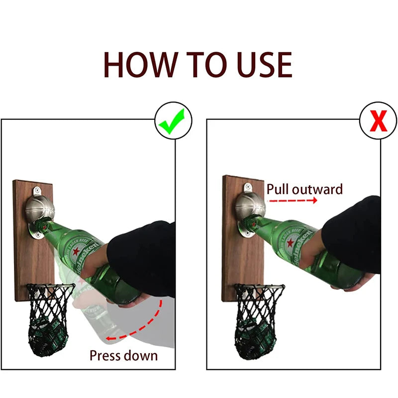 Magnetic Basketball Bottle Opener